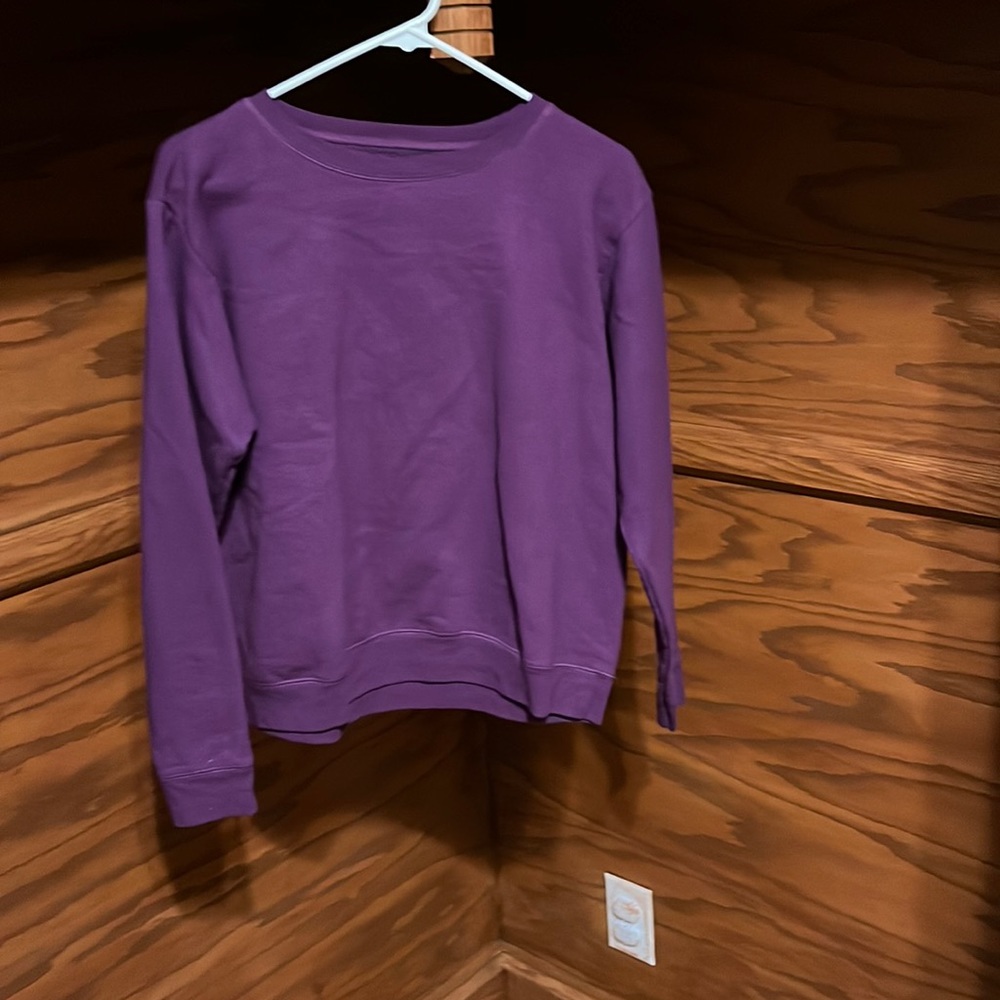 purple crewneck